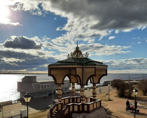 Архангельск набережная беседка Грина 